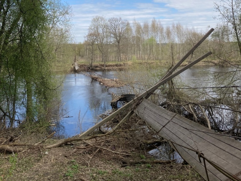 Хотылёвский «самый красивый мост в мире» уничтожен паводком-2023