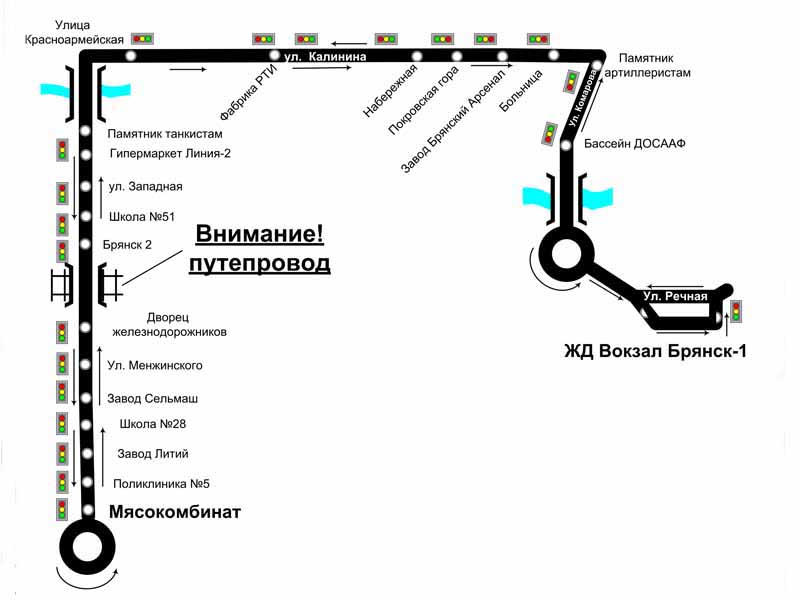 Маршрут 59 брянск схема