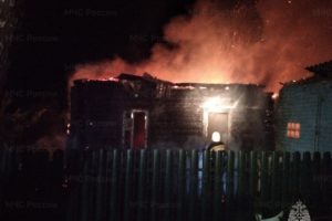 Пожар в брянском селе: жилой дом сгорел в полночь