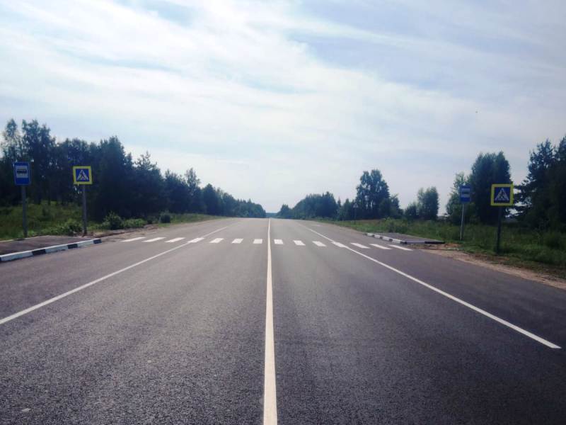 Сдан в эксплуатацию отремонтированный участок дороги на Климово