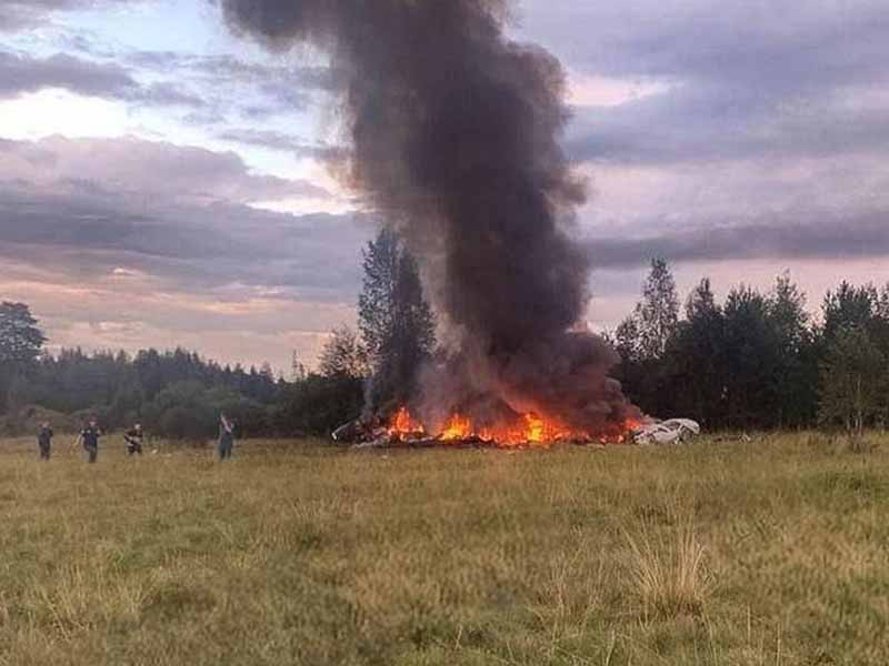 В Тверской области потерпел крушение самолет, на борту которого числился Евгений Пригожин