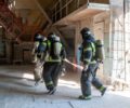 Брянские спасатели потренировались тушить пожары на крупнейшем предприятии по производству цемента