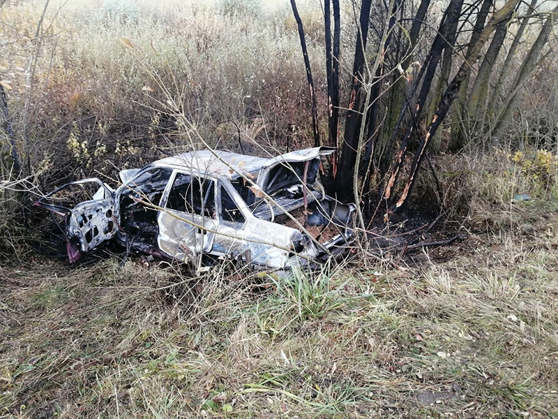 ДТП между Почепом и Мглином: водитель сгорел за рулём, его пассажирка успела выбраться