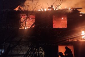Пожар в Советском районе: сгорел дом, жертв нет