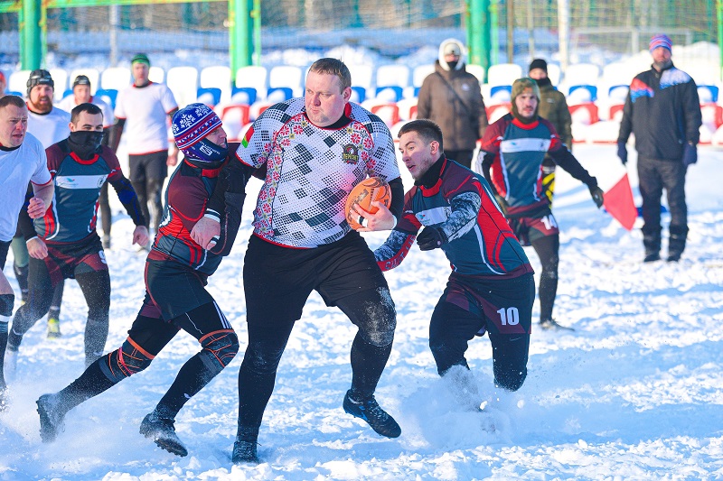 Брянская команда стала второй на чемпионате ЦФО по снежному регби