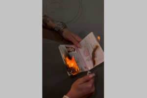 Новогодний перформанс в Брянске: блогерше Евгении Коревой грозит уголовное дело за публичное сожжение российского общегражданского паспорта