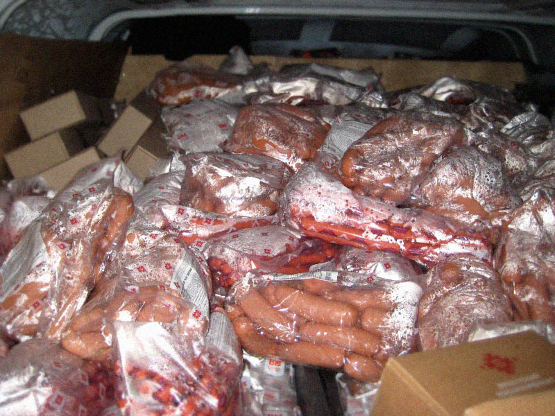 Две тонны контрабандной еды возвращено в январе в Белоруссию