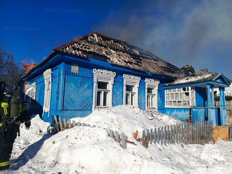 Пожар в пригороде Брянска: сгорел дом на крутом берегу Десны