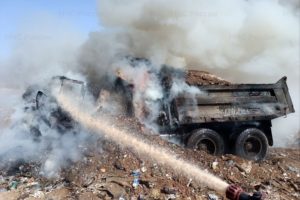 Пожар в пригороде Дятьково: сгорел грузовик