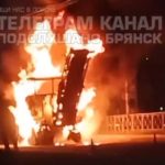На проспекте Московском в Брянске загорелась ремонтная техника