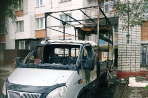 В Брянске на Окружной сгорел автофургон
