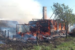 Пожар под Жуковкой: двухквартирный дом сгорел дотла, жертв нет