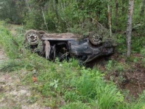 Под Трубчевском иномарка улетела в кювет: пассажир погиб на месте, водитель госпитализирован
