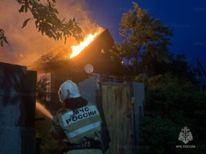 Пожар в Сеще: сгорел дом, жертв нет