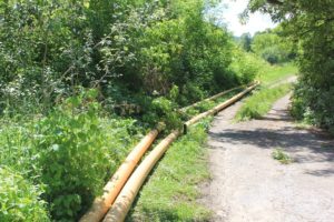 Брянские газовики убирают газопровод из зоны строительства моста через Болву в Фокино