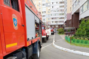 Пожар в Брянске: выгорел балкон на девятом этаже