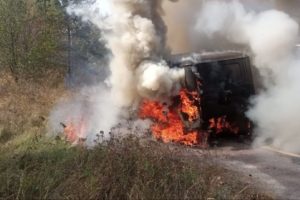 Пожар в Гордеевском районе: сгорел внедорожник УАЗ