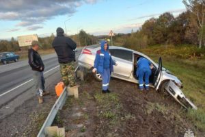 На брянской трассе под Выгоничами иномарка выскочила под большегруз, 72-летний водитель погиб