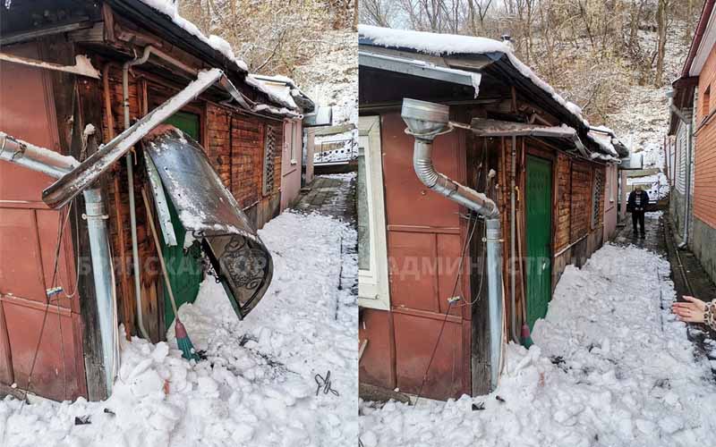 Брянские спасатели вызволили старушку из плена, который «устроил» ей снегопад