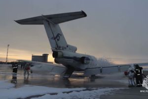 В аэропорту «Брянск» потушили «горящий» пассажирский самолет