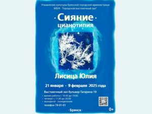 Брянский график Юлия Лисица представит публике «Сияние» в технике цианотипии